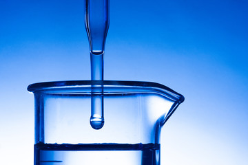 drop liquid  into a test tube