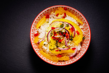 reis mit paprika und chili