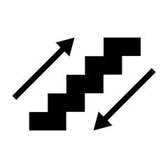 stairs icon, stairway sign