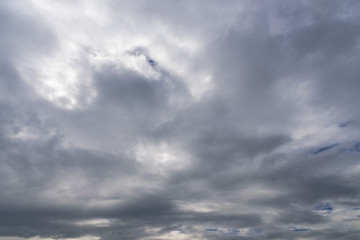 Landscape with cloudy sky and rainy.