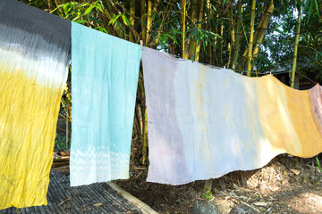Dye Fabric with Natural Dyes  after washing with water