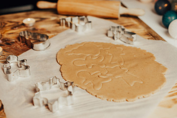 Traditional christmas ginger cookies cooking 