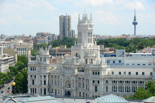 Palace of Communication (Palacio de Comunicaciones) in downtown Madrid, Spain.