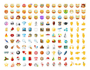 Set of Realistic Cute Icons on White Background . Isolated Vector Illustration 