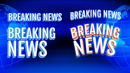 Obraz premium Breaking News Letters Set