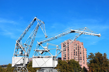 old port cranes turned into a monument - Strasbourg