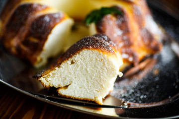 appetizing sweet cottage cheese casserole