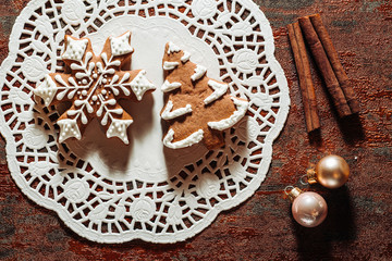 Hand made Christmas theme decorated cookies