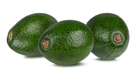 Fresh avocado isolated on white background with clipping path