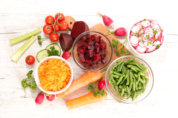 assorted vegetable salad