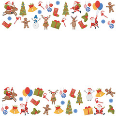 Background of Christmas symbols