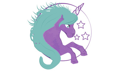 Purple unicorn