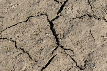 Dry cracked earth background