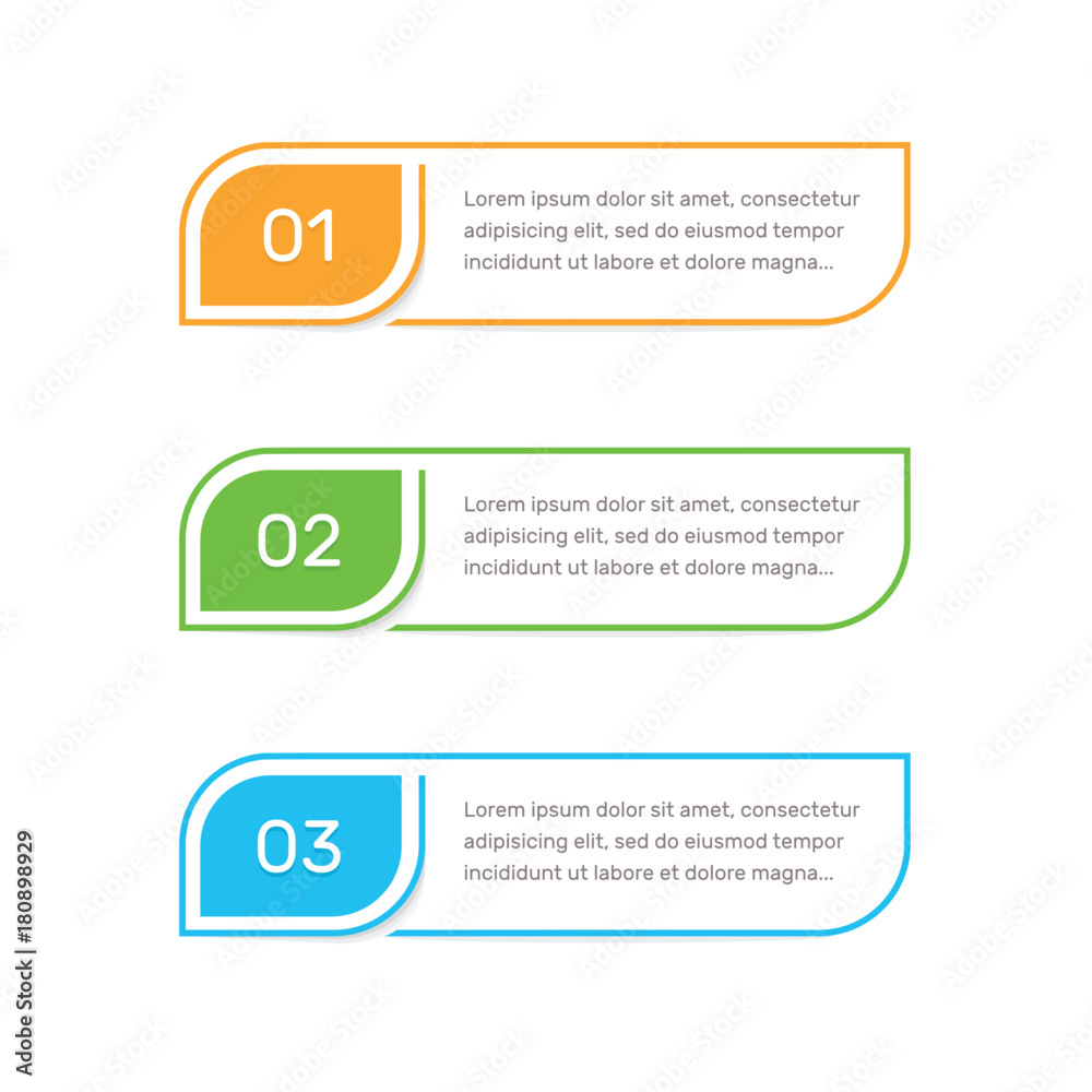 Poster Steps elements for web interface. Infograph vector element. Infographic abstract template.