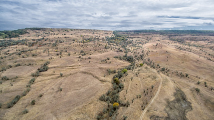 Fototapeta na wymiar Stavropol region. Russia. Autumn landscape with Caucasian hills.