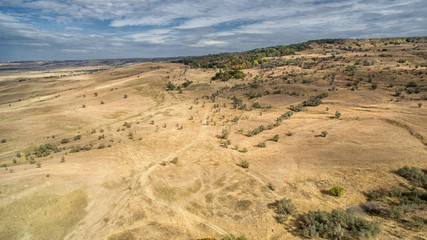 Stavropol region. Russia. Autumn landscape with Caucasian hills.