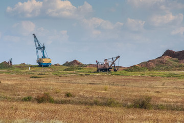 Fototapeta premium Plowed field after harvesting