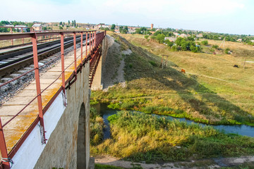Fototapeta premium Plowed field after harvesting