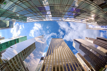Fototapeta na wymiar Manhattan skyscrapers in New York City