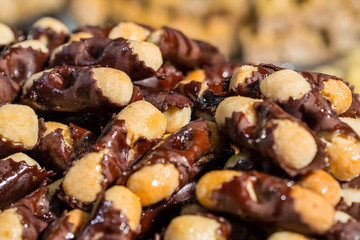 Chocolate covered nuts at Chocolate Exhibition, 