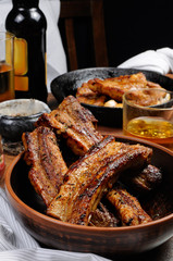 Fried pork ribs