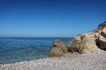 San Vito Lo Capo, Sicily - August 31, 2011: View of Isulidda beach