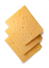 cheese slices isolated on white background