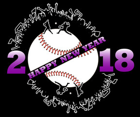 Happy new year 2018 and  baseball