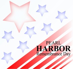 Obraz premium Vector illustration of a Background for Pearl Harbor Remembrance Day.