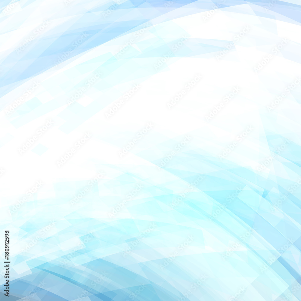 Poster Abstract light cyan and blue background. Subtle minimal vector graphic pattern