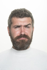 Obraz premium Hipster with sad face.