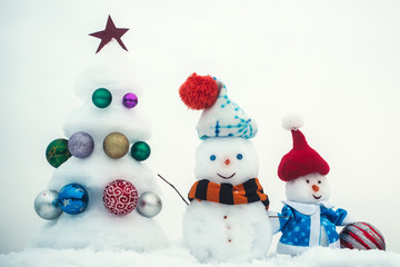 Christmas tree with star and balls