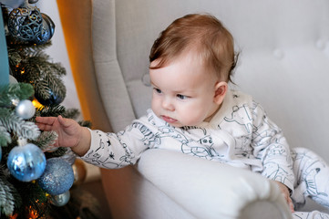 Little child. Merry Christmas. Happy New Year.