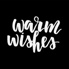 Warm wishes lettering