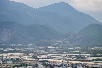 Aerial view of skyline Nha Trang city, Vietnam