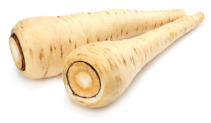Parsnip isolated on the white background close up
