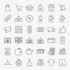 Black Friday Line Icons