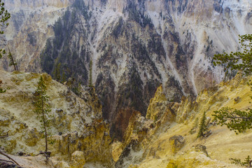 Yellowstone-Nationalpark und die geothermalen Quellen in den Vereinigten Staaten