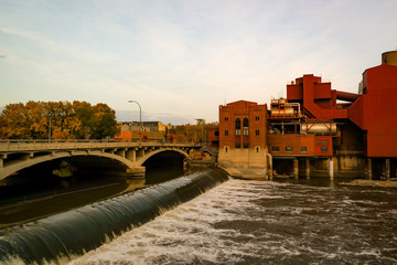 water bridge in a modern city