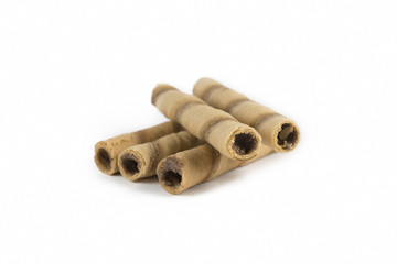 Wafer Sticks Isolated On White Background