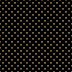 Hearts Pattern - Black and Gold Texture