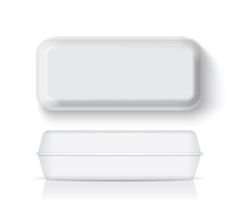 box tray mock up vector template