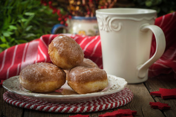 Small donuts with icing.