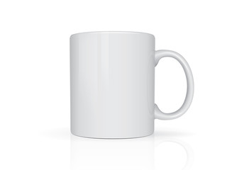 Realistic mug mock up vector template Easy to change colors