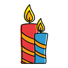 christmas candles decorative icon