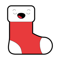 christmas sock kawaii character