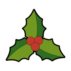 christmas leafs decorative icon