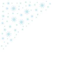 Festive frame with snowflakes on a white background. For posters, postcards, greeting for Christmas, new year.