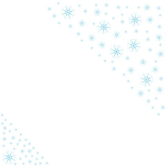 Festive frame with snowflakes on a white background. For posters, postcards, greeting for Christmas, new year.