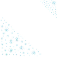 Festive frame with snowflakes on a white background. For posters, postcards, greeting for Christmas, new year.